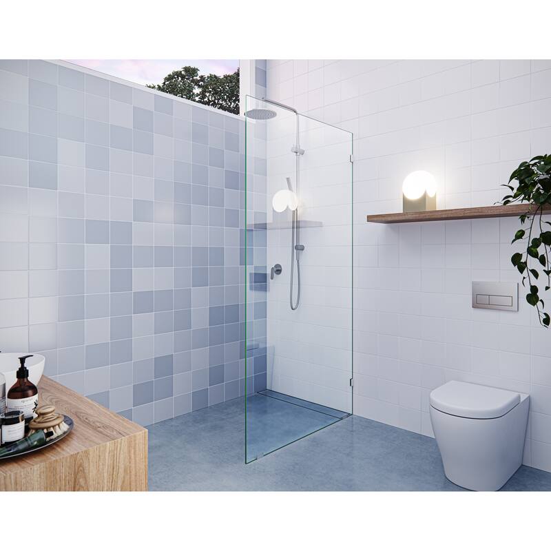 Glass Warehouse 78" x 34.5" Frameless Shower Door - Single Fixed Panel