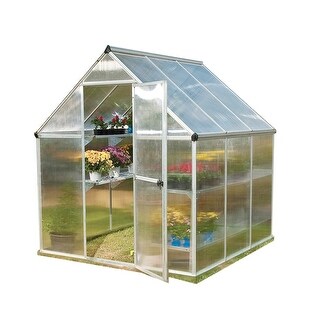 Palram - Canopia Outdoor Mythos 6' x 6' Greenhouse-Silver