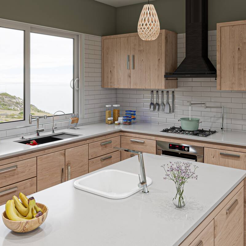 ALFI brand AB3418DBUM-BLA Black 33" Granite Composite Workstation Step Rim Double Bowl Undermount Sink with Accessories