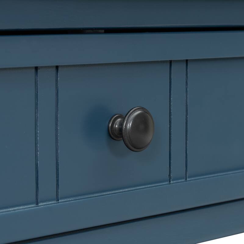 Traditional Design Console Table with Drawers and Shelf