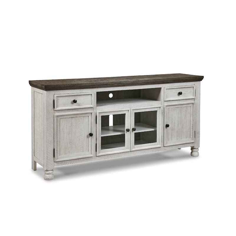 Ashley Furniture Havalance Two-Tone TV Stand - 74"W x 18"D x 36"H
