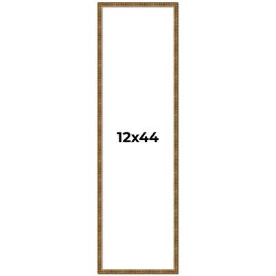 12x44 Frame Gold Solid Wood Picture Frame - Complete Modern Photo
