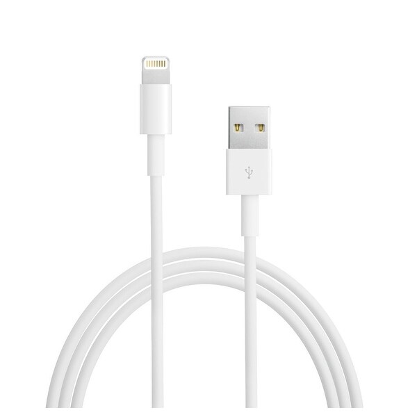Apple OEM 2 Meter (6 Feet Long) Lightning to USB Cable- MD819Z/MA, White Bulk