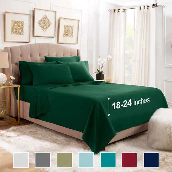 Empyrean Bedding 18 24 Extra Deep Pocket Sheets Set Ultra Soft Luxury Bed Sheet Set On Sale Bed Bath Beyond 35152181