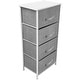 preview thumbnail 4 of 8, 4 Drawer Bedside Nightstand Chest Tower Bedroom Dresser Assorted Colors White