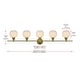 preview thumbnail 3 of 9, Elegant Lighting Collier 5 Light 47" Wide Bathroom Vanity Light with