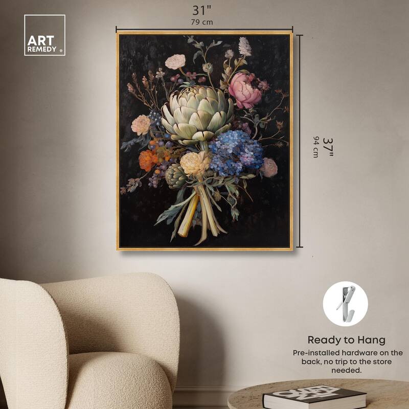 Moody Artichoke II Canvas by Art Remedy