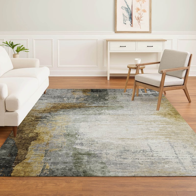Premium Washable Super Soft Abstract Soid Mayfield Rug