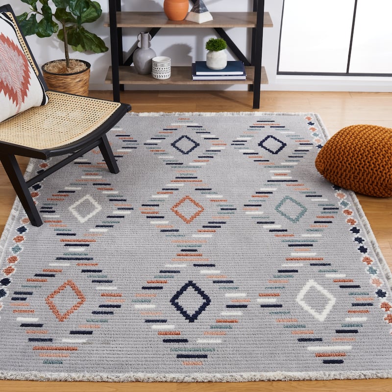 SAFAVIEH Handmade Marrakech Prudência Traditional Rug - 8' x 10' - Grey/Blue Rust