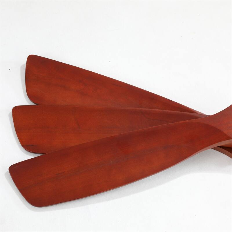 52"/60"/48" Noiseless Walnut Wood Ceiling Fan with Remote Control, Integrated Light Optional