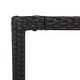 preview thumbnail 17 of 91, vidaXL 3 Piece Patio Dining Set with Cushions Black Poly Rattan - 18.9" x 21.7" x 34.6"