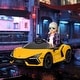 preview thumbnail 9 of 8, Yellow Lamborghini Revuelto Kids 12V Electric Ride-On Car with Spring Suspension, Auxiliary Wheels, and Remote Control