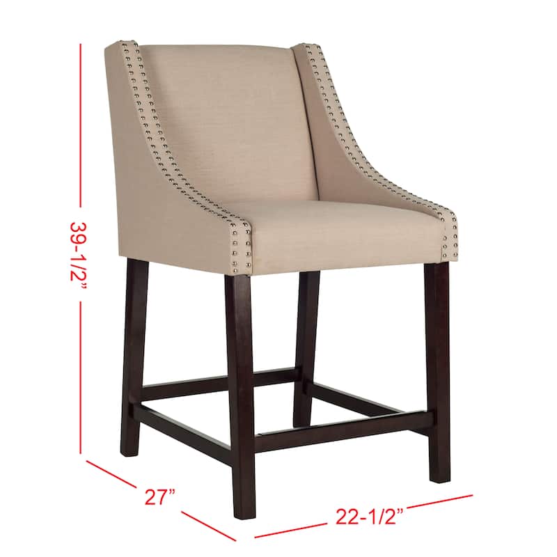 SAFAVIEH Jurij Counter Stool - 22.5" x 23" x 39.5" - 23Wx23Dx40H
