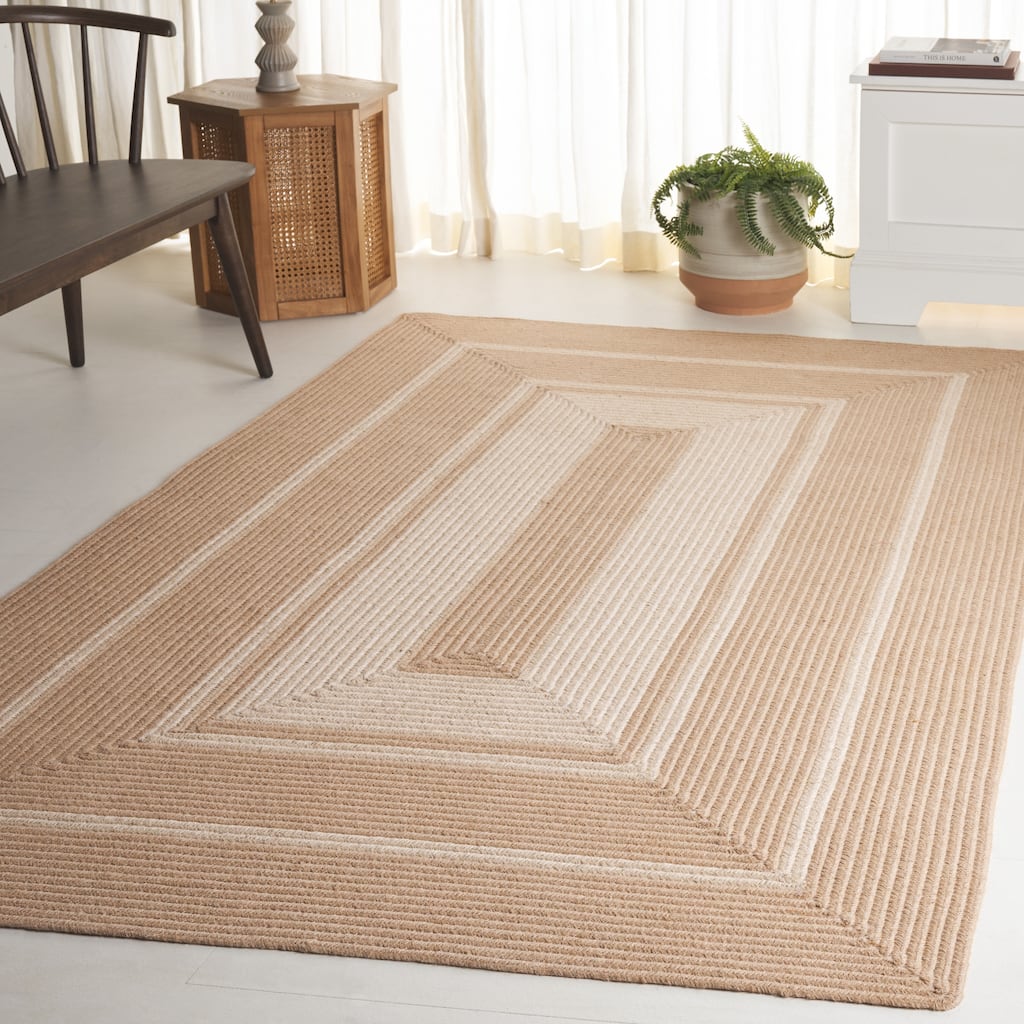 SAFAVIEH Handmade Braided Billee Jute Reversible Rug