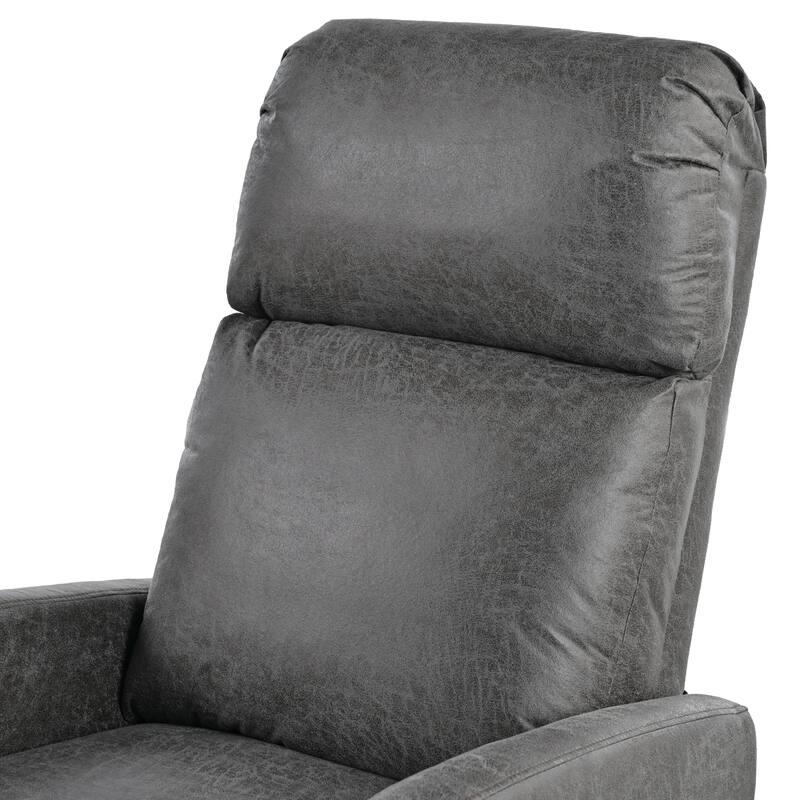 Manual Upholstered Recliner Chair, Modern Recliner Adjustable Single Sofa Chair, High Back Lounge Chairs for Living Room