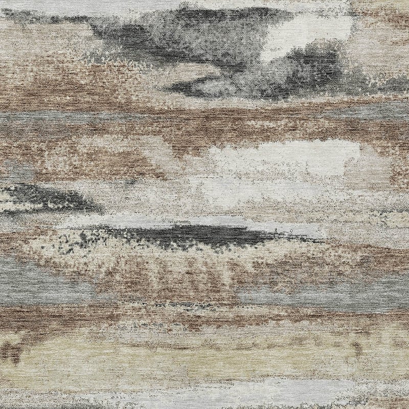 HomeRoots Abstract Transitional Rectangle Outdoor Rug