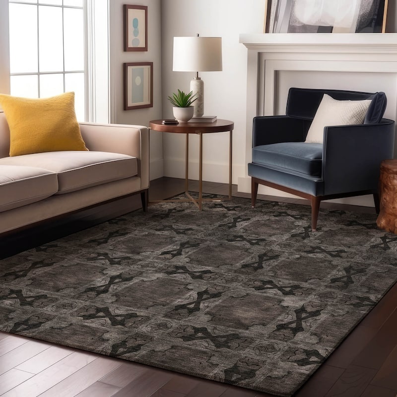 Premium Washable Super Soft Boho Medallions Mayfield Rug - Gray - 3' x 5' - Rectangle