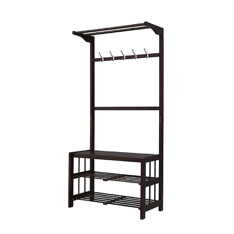 Whimsical Espresso Hall Tree with Metal Hook Bed Bath & Beyond 39408594