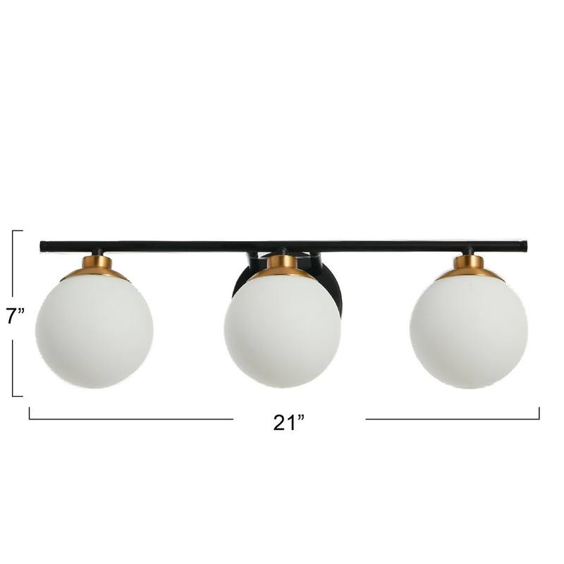 Robert Stevenson Lighting Lorne - Metal and Frosted Glass Vanity Light