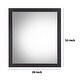 preview thumbnail 5 of 3, 32 Inch Wall Mirror, Sleek Rectangular Portrait Wood Frame, Black - Brown