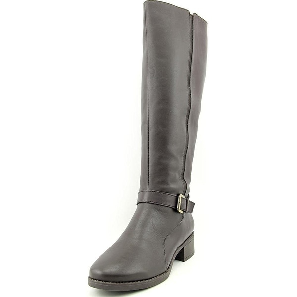 Easy Spirit Womens NADETTE Leather Round Toe Mid-Calf Riding Boots