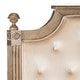 preview thumbnail 4 of 4, SAFAVIEH Bedding Rustic Wood Beige Tufted Velvet Queen Headboard - Beige / Rustic Oak