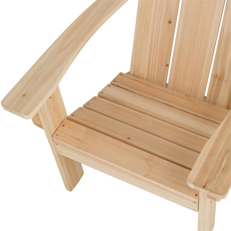 Linden Modern Wood Adirondack Chair Preassembled Back and Seat