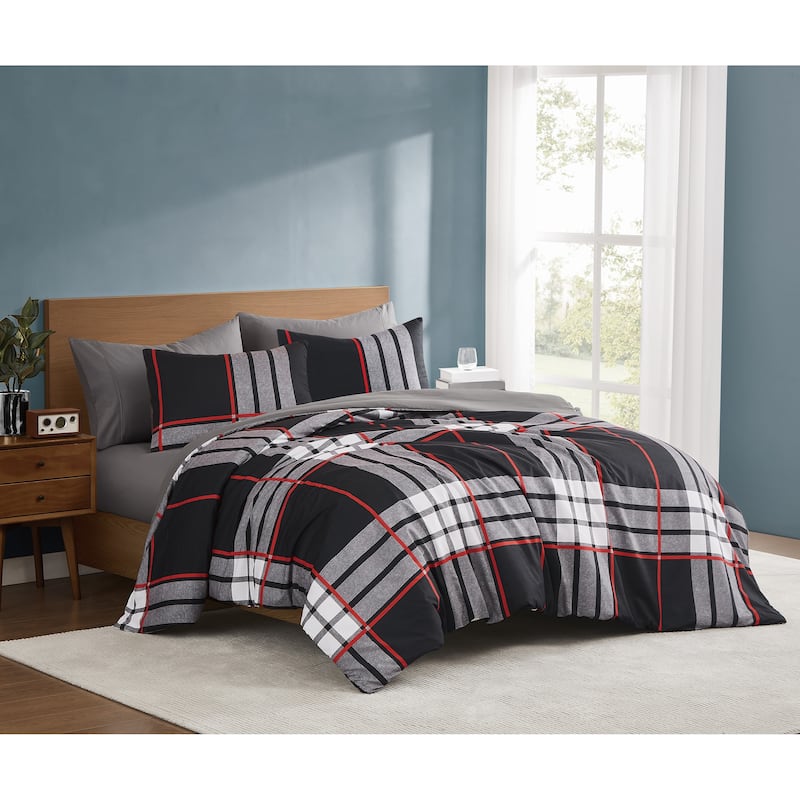 Truly Soft Danbury Plaid 3 Piece Comforter Set