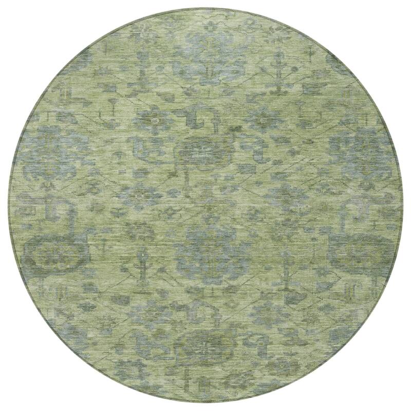 HomeRoots Damask Traditional Rectangle Outdoor Rug