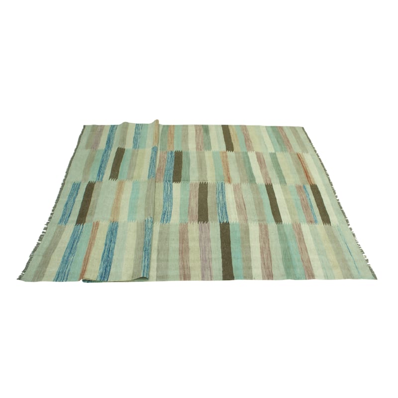 Noori Rug Sun Faded Flatweave Nezha Brown/Ivory Rug - 6'6" x 9'8"
