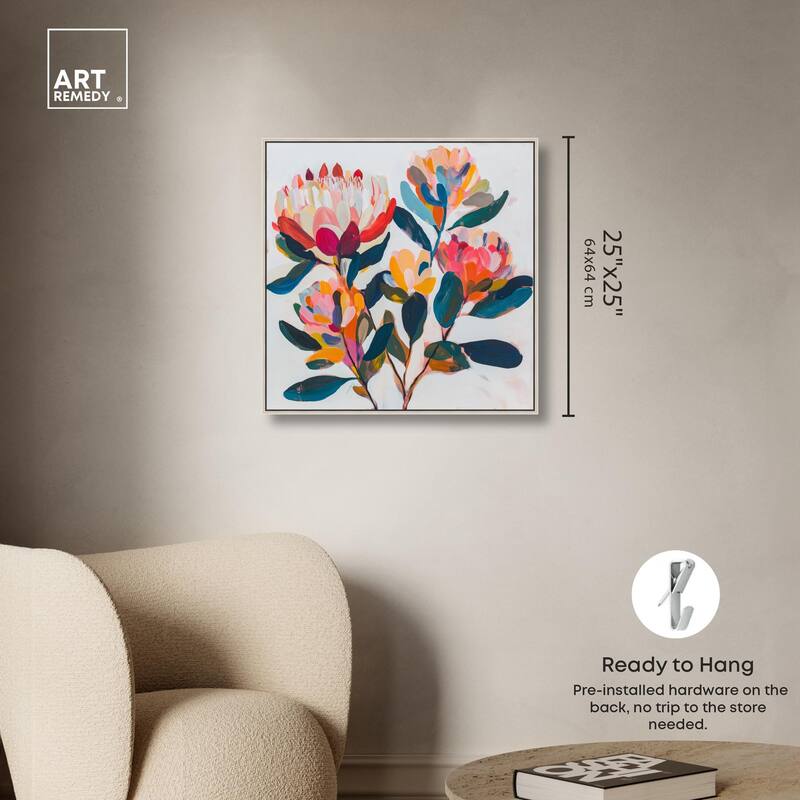 Contemporary Flora I Canvas by Art Remedy