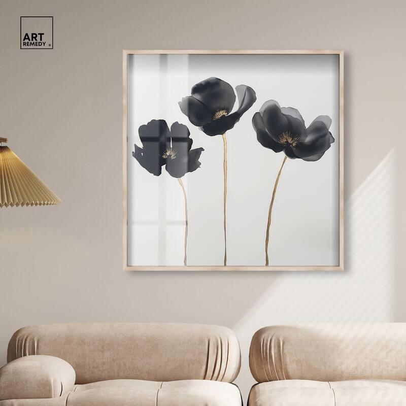 Nocturnal Flowers II Shadowbox by Art Remedy