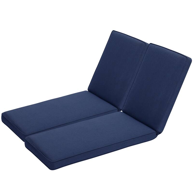 Aoodor Patio Chaise Lounger Cushions Set of 2, Olefin Fabric, Water-Resistant, 72x21x3 Inches(Only Cushions) - N/A