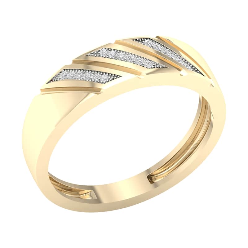 1/20ct TDW Diamond Ring in 10K Gold for Men