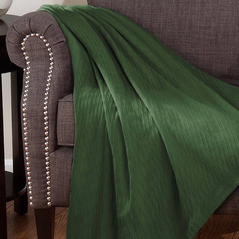 Superior Diamond Weave All-Season Bedding Cotton Blanket