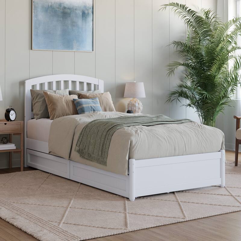 Lucia Platform Bed with Panel Footboard and Storage Drawers