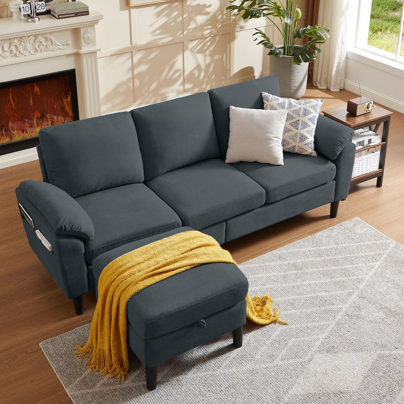 Jarenie 79.72" L Shaped Sofa Couch for Living Room