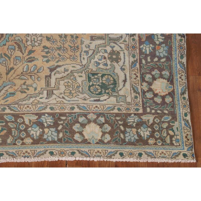 Traditional Tabriz Persian Vintage Area Rug Handmade Wool Carpet - 6'8"x 9'5"