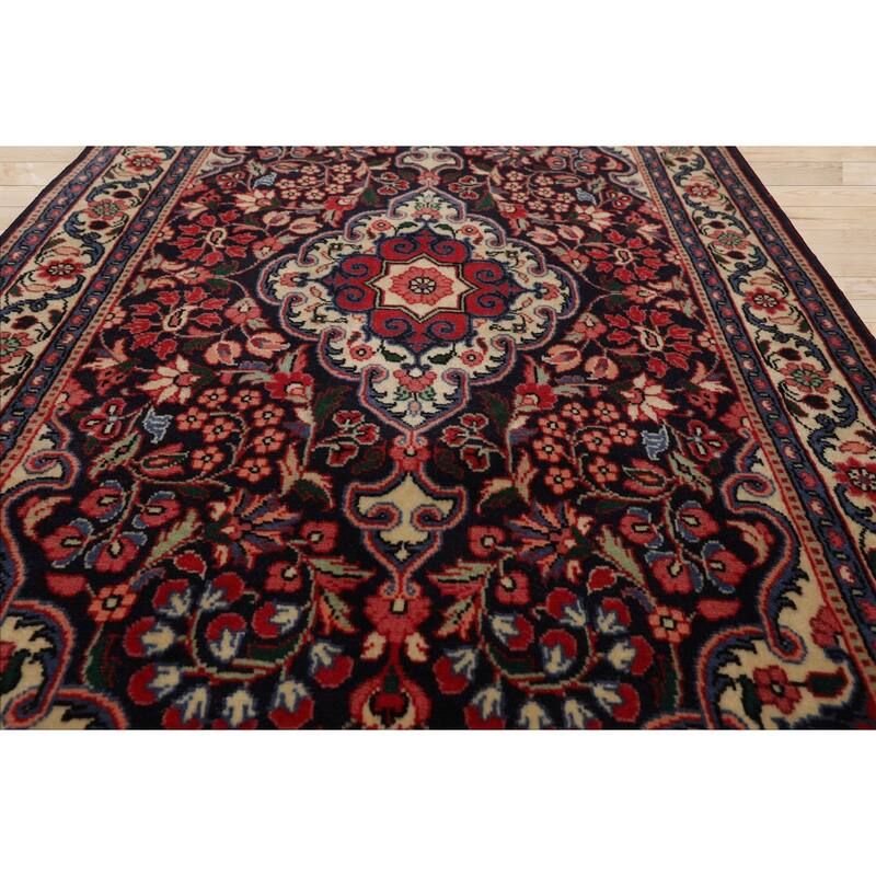 2'2''x8'11'' Runner Hand Knotted Wool Navy Jozan Sarouk 300 KPSI Rug - 2' 2'' x 8' 11''