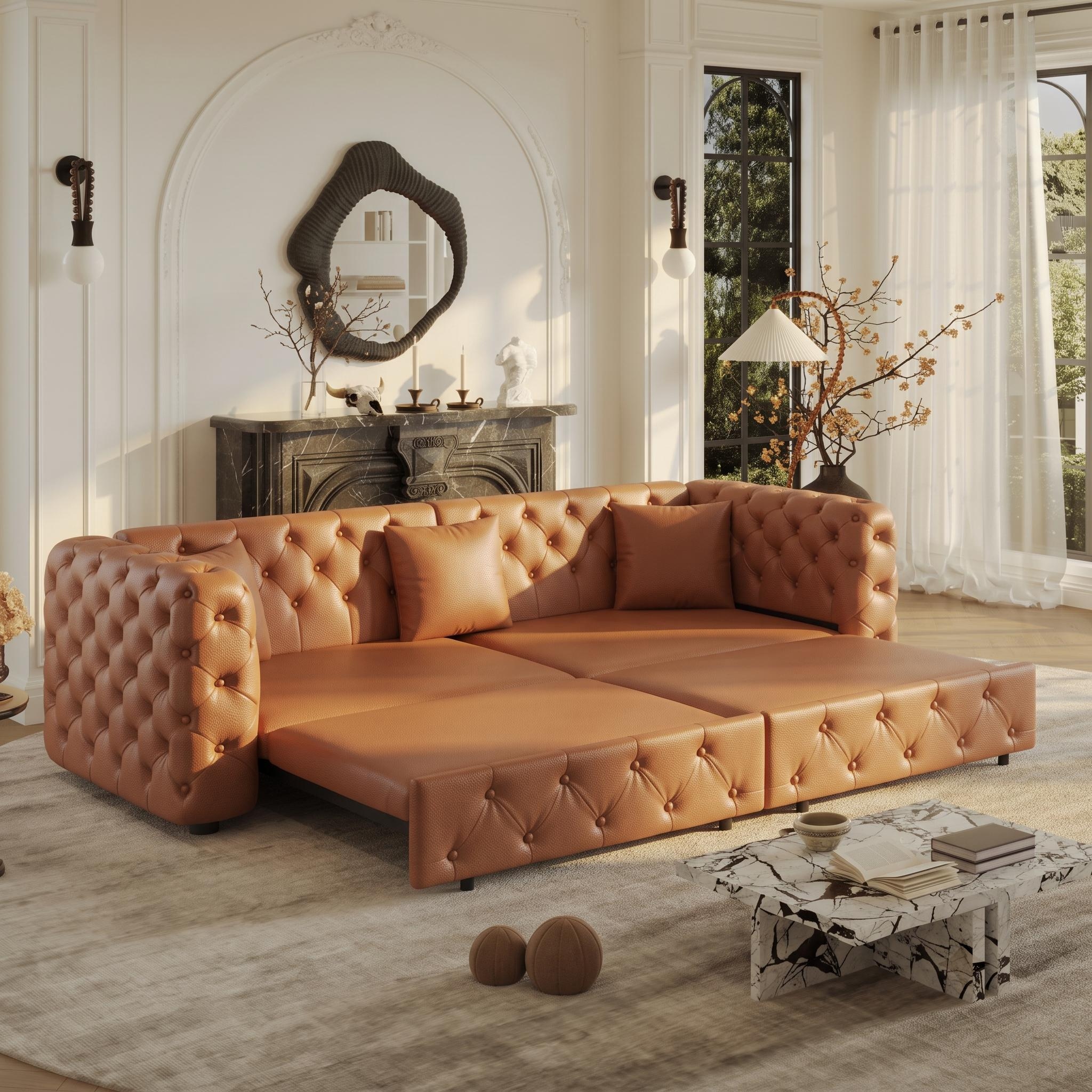 ☆ CHESTER FIELD SOFA (BED) Parts ① GDFStudio---Cora-89