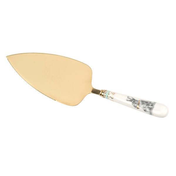 slide 2 of 2, Spode Meadow Lane Cake Slice, Stainless Steel with Porcelain Handle - 10 Inch 10 Inch - Service for 1 - 1 Piece