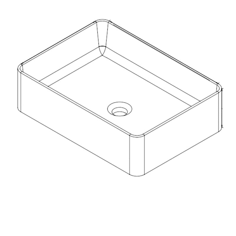 Stone Resin Vessel Bathroom Sink Basin with Pop-Up Drain