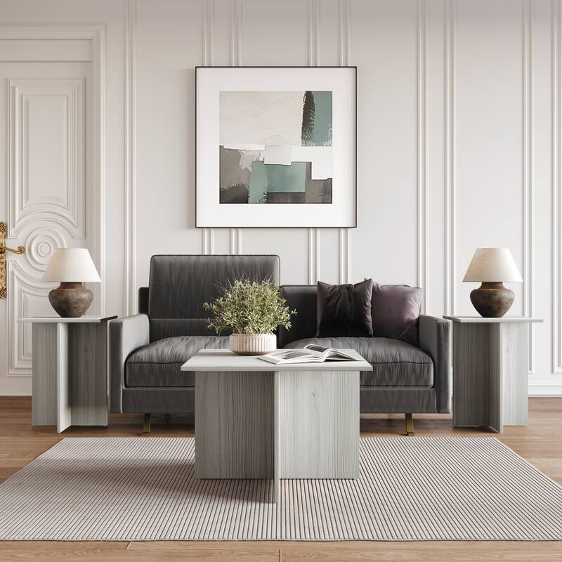 Clayfell Joliet 3 Piece of Coffee Table Set - Grey