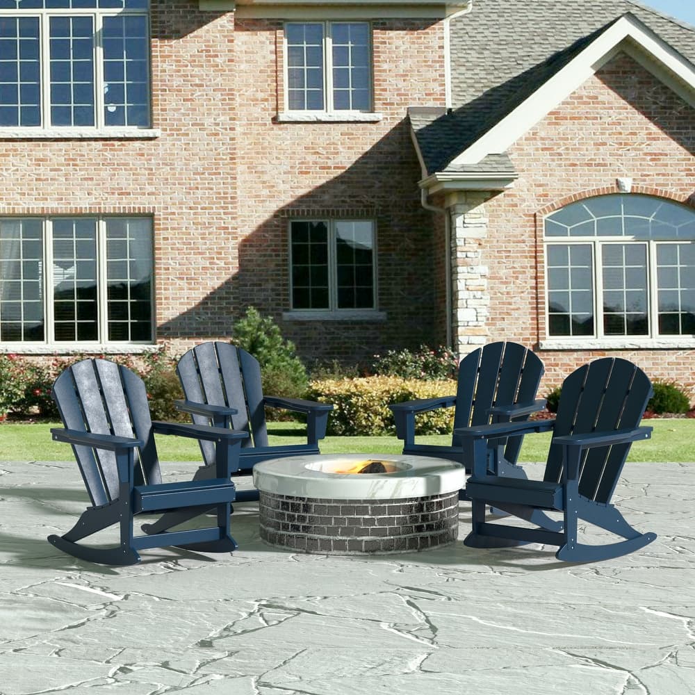 Laguna Hdpe All Weather Outdoor Patio Rocking Chair (Set of 4)