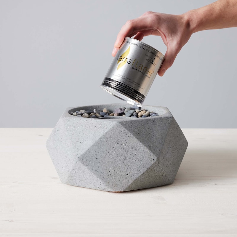 Geo Table Top Fire Bowl