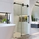 preview thumbnail 3 of 12, Fine Fixtures Frameless Clear Sliding Shower Door With Tempered Glass - Shower Bathroom Door
