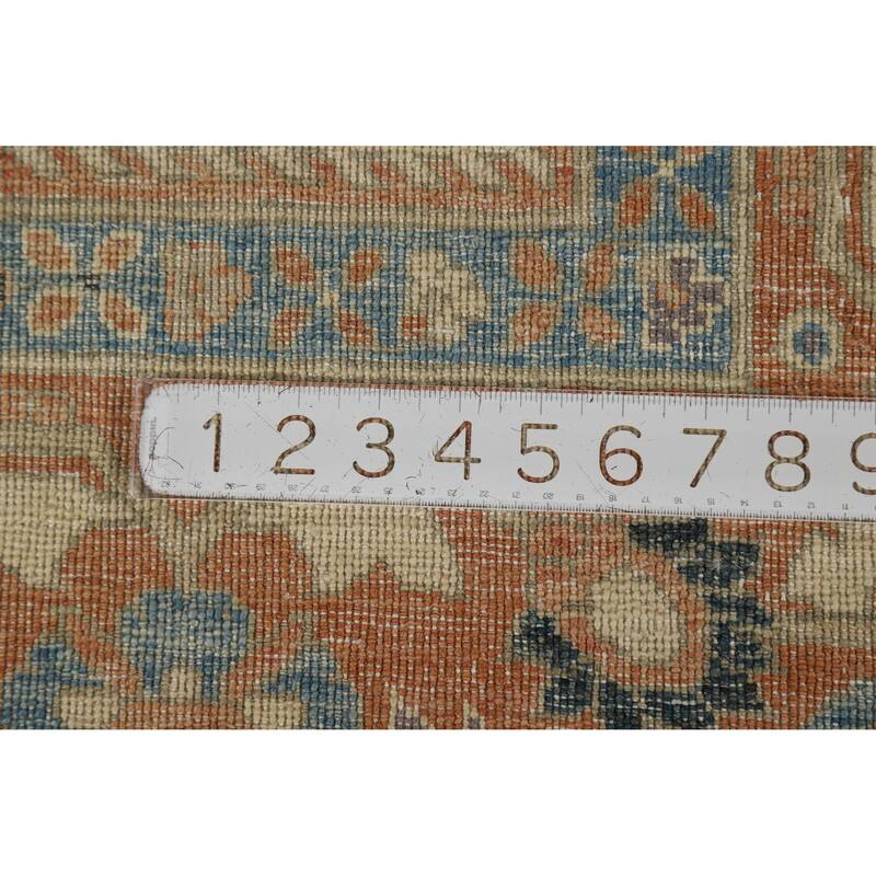 Hand Knotted Oriental 100% Wool Carpet Transitional All-Over Beige & Ivories Oushak Area Rug - 11' 10'' X 9' 0''