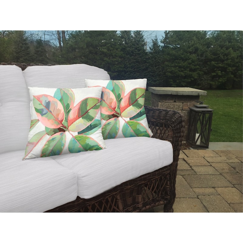 Laural Home Plant Life Ficus Outdoor Decorative Pillow