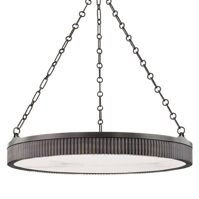 Hudson Valley Lighting Lynden 8 Light 30" Wide LED Drum Chandelier - Distressed Bronze