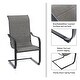 preview thumbnail 26 of 35, Patio Dining Set 9/7 Pieces Outdoor Metal Furniture Set, 8/6 C Spring Motion Chairs and 1 Expandable Table